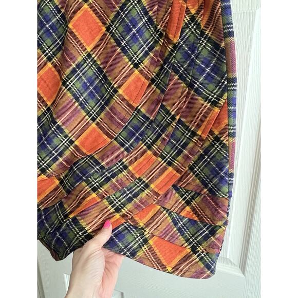 PLENTY BY TRACY REESE Anthropologie Wool Blend Layered Plaid Skirt - Picture 2 of 12